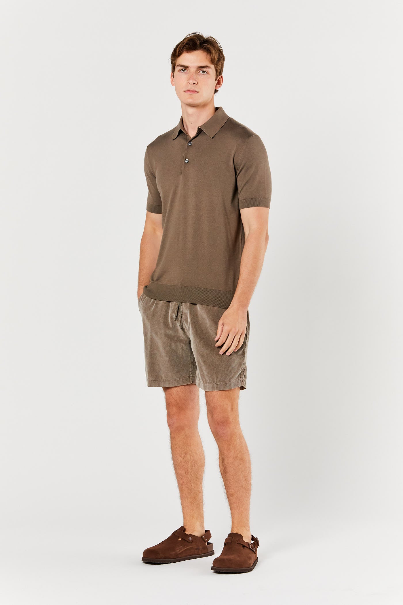 Brown Cotton Polo