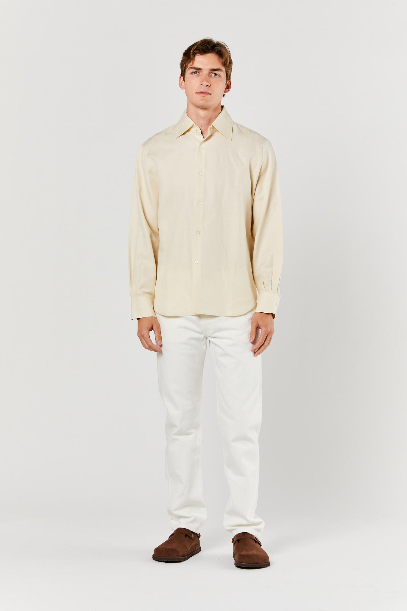 Ivory Spread Collar Shirt