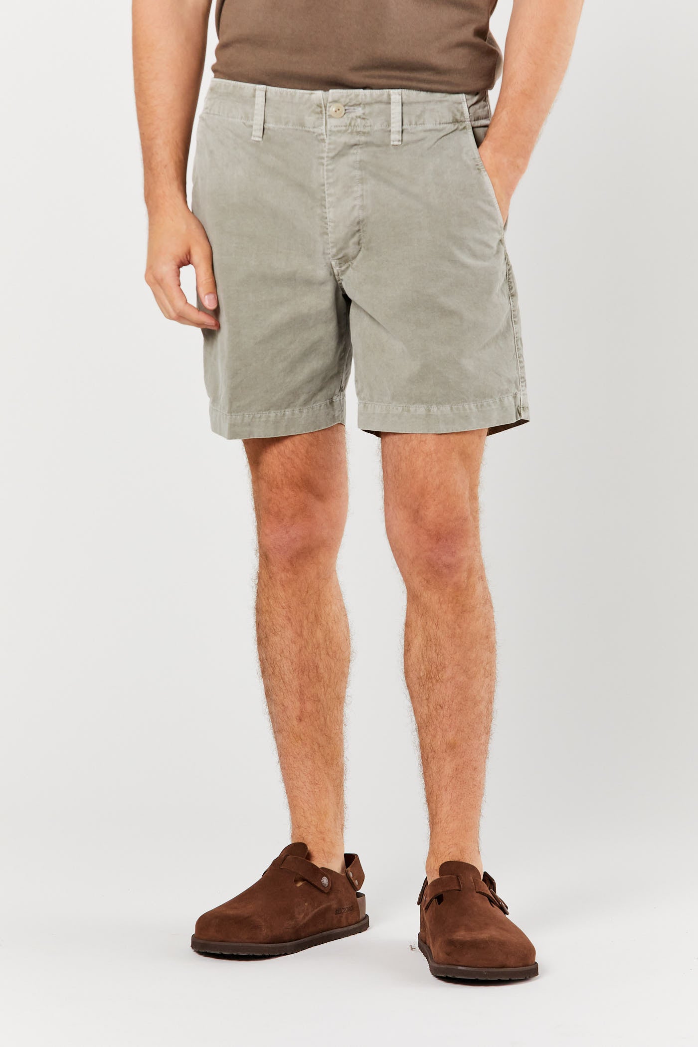 Olive Button Fly Shorts