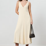 Heloise Crepe V-Neck Dress