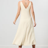 Heloise Crepe V-Neck Dress