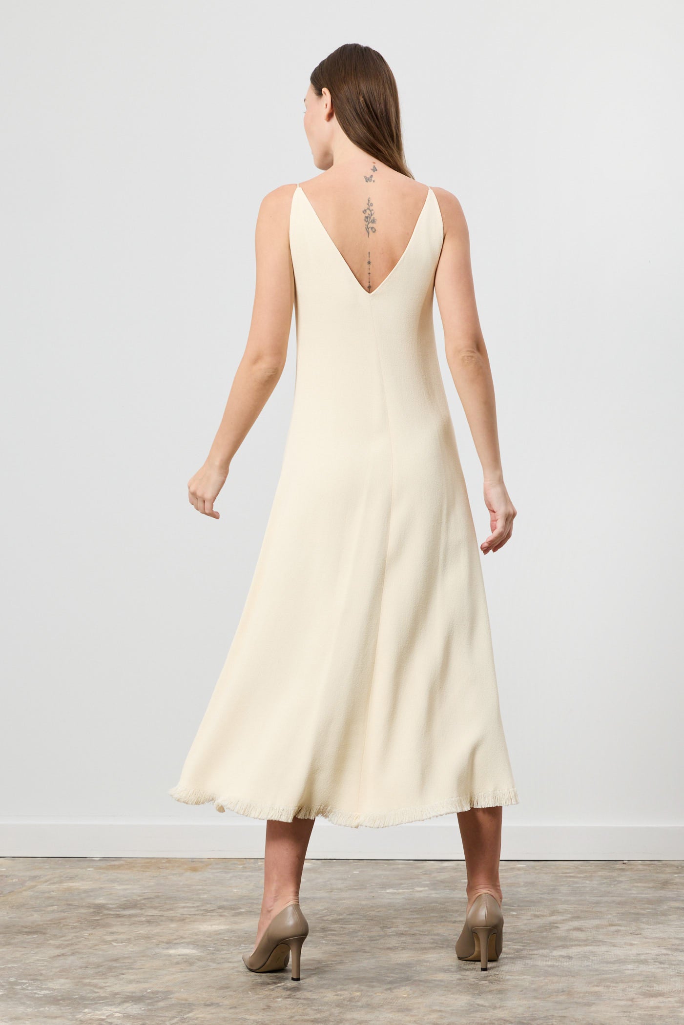 Heloise Crepe V-Neck Dress