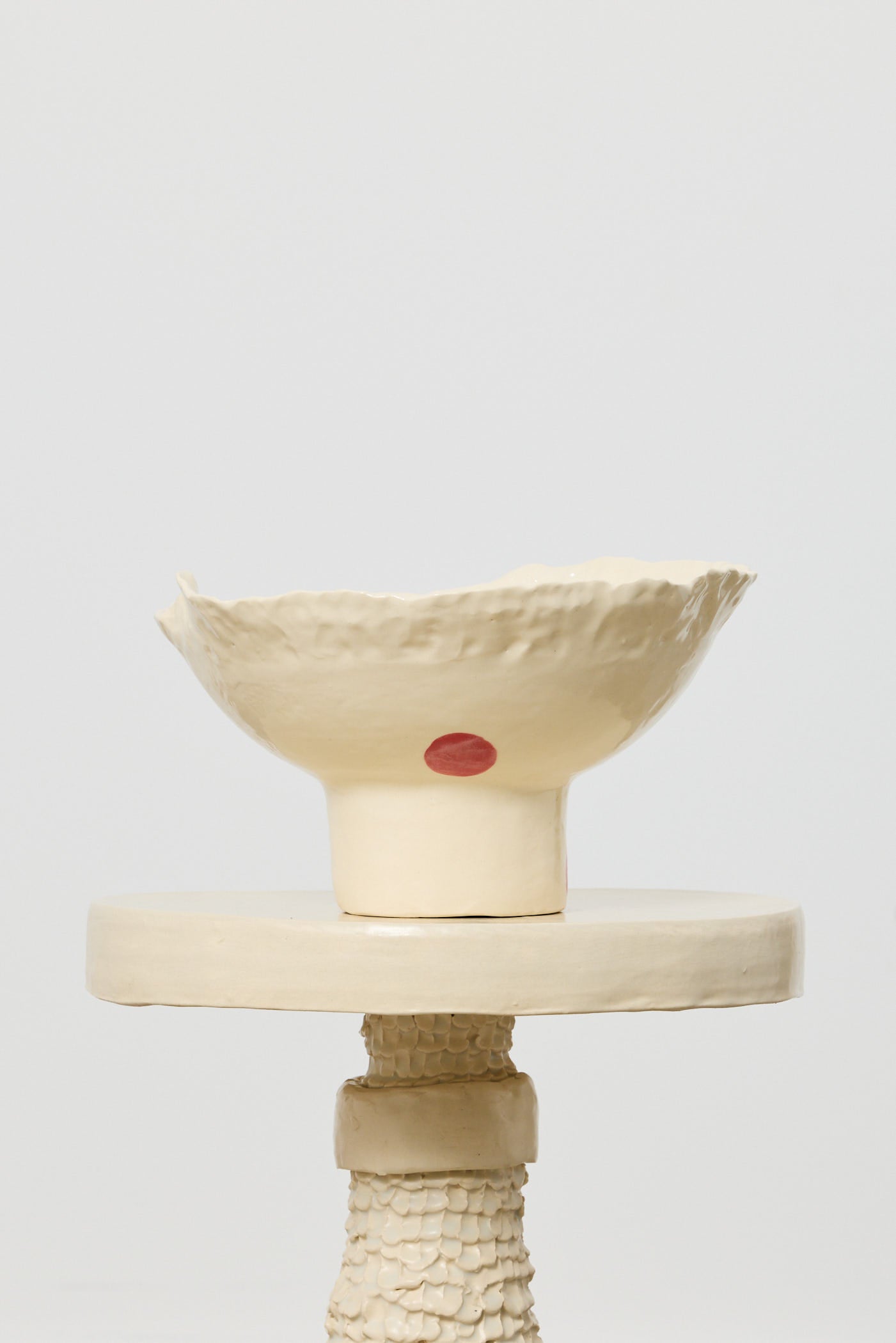 Short Muir Pedestal Bowl - Polka Dots