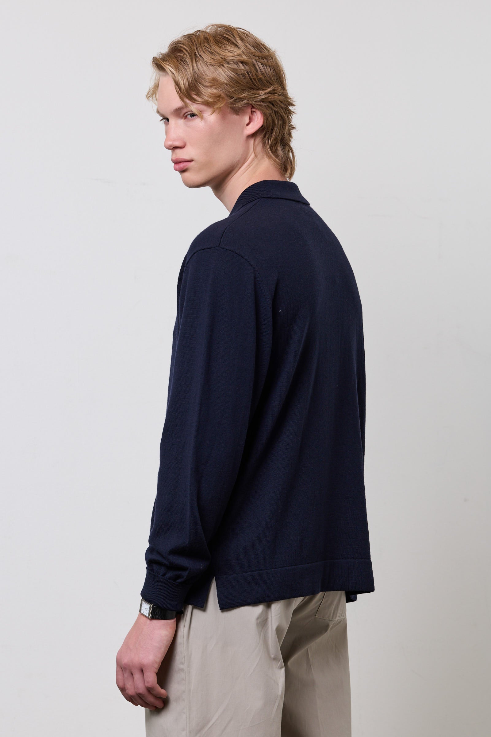 Bene Merino Wool Zip Polo
