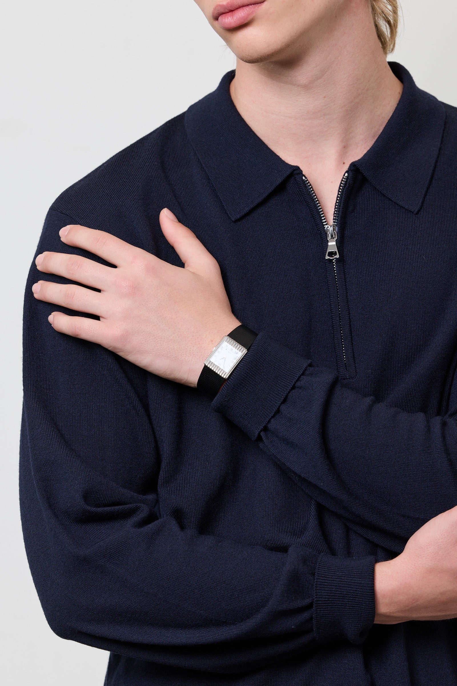 Bene Merino Wool Zip Polo