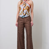 Flat Front Flare Trouser