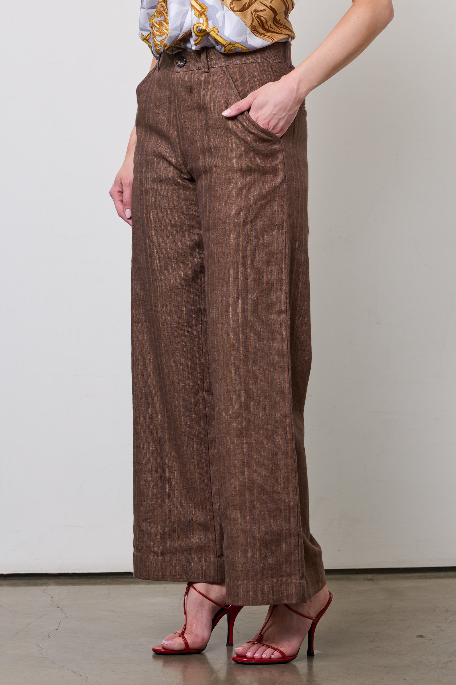 Flat Front Flare Trouser