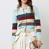 Striped Cropped Cardigan