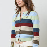 Striped Cropped Cardigan