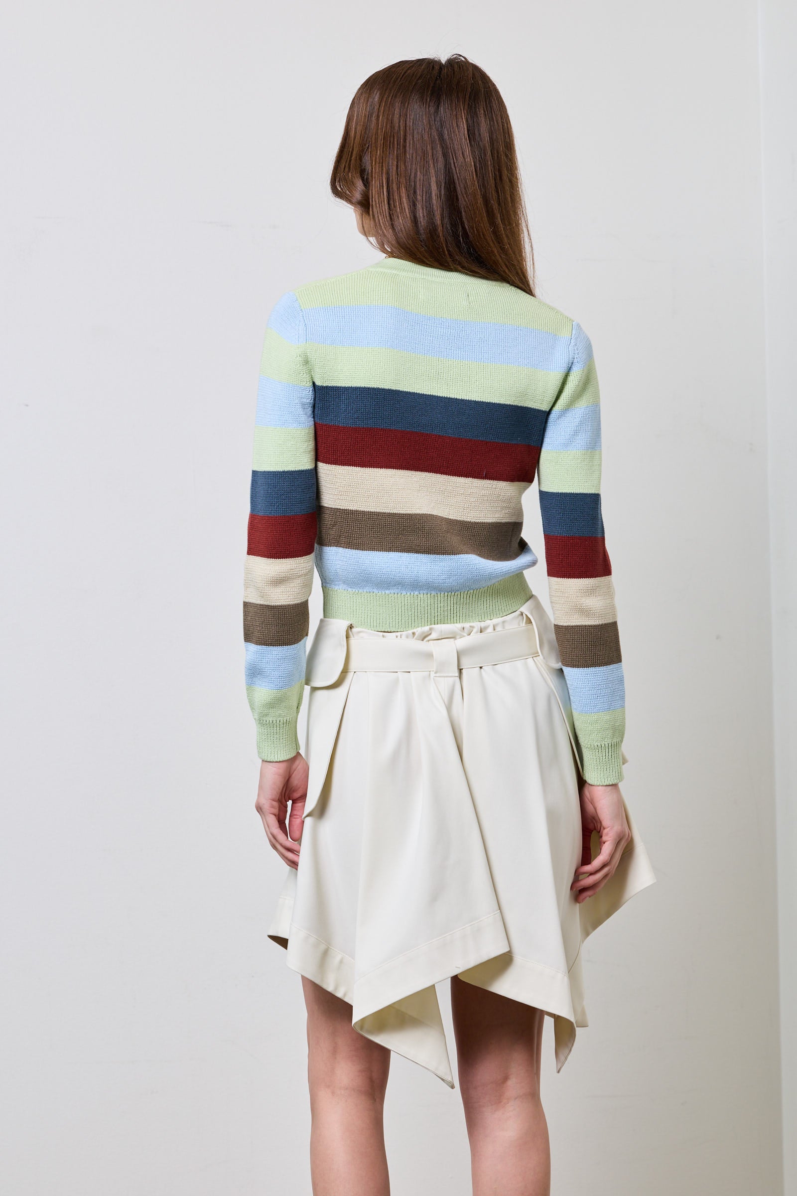 Striped Cropped Cardigan