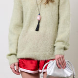 Brushed Mohair Knit Pullover