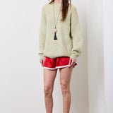 Brushed Mohair Knit Pullover