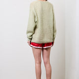Brushed Mohair Knit Pullover