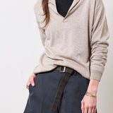 Cashmere Silk Knit L/S Polo