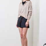 Cashmere Silk Knit L/S Polo
