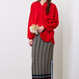 Wave Knit Pencil Skirt