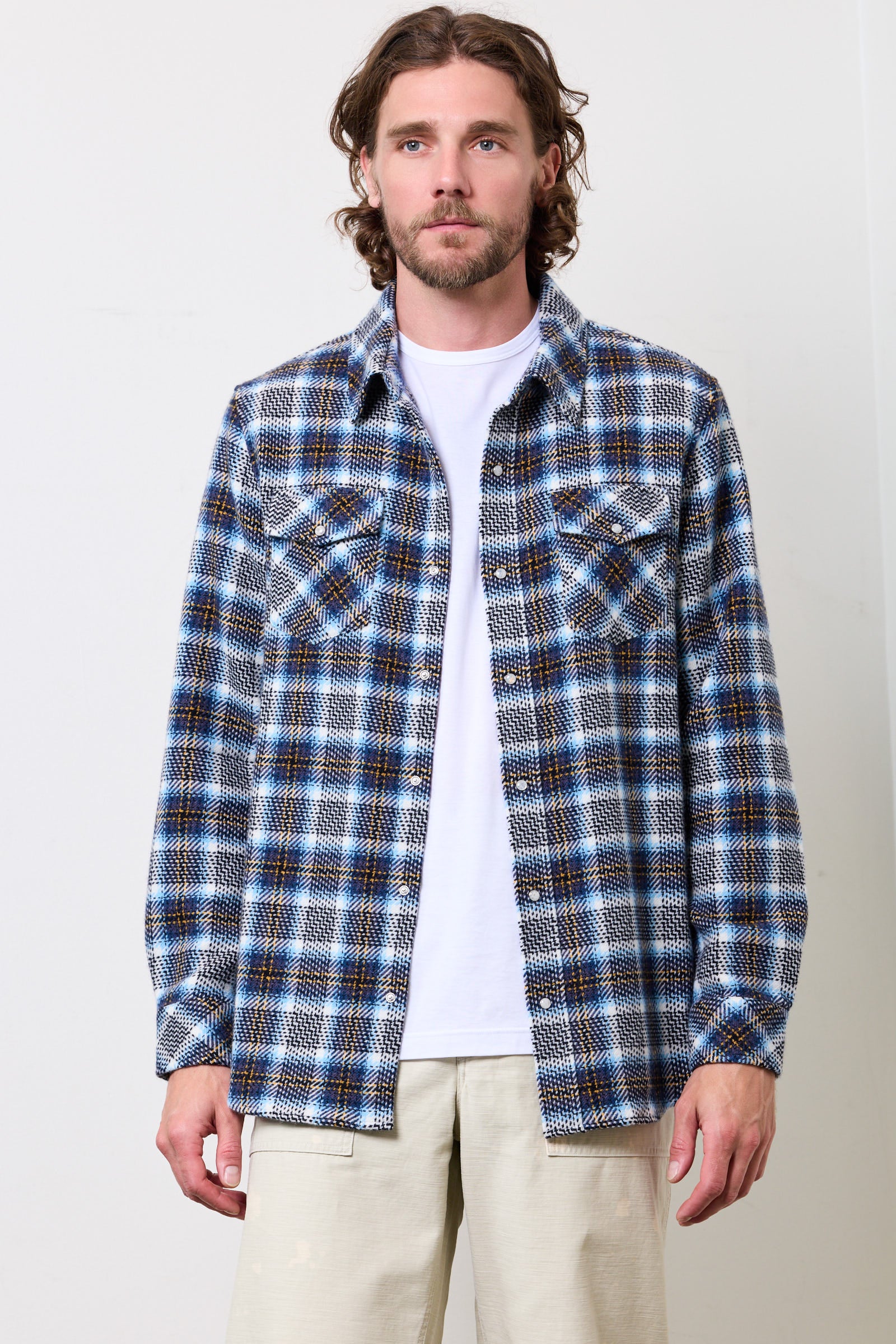 Lightning Storm Tartan Cashmere Shirt