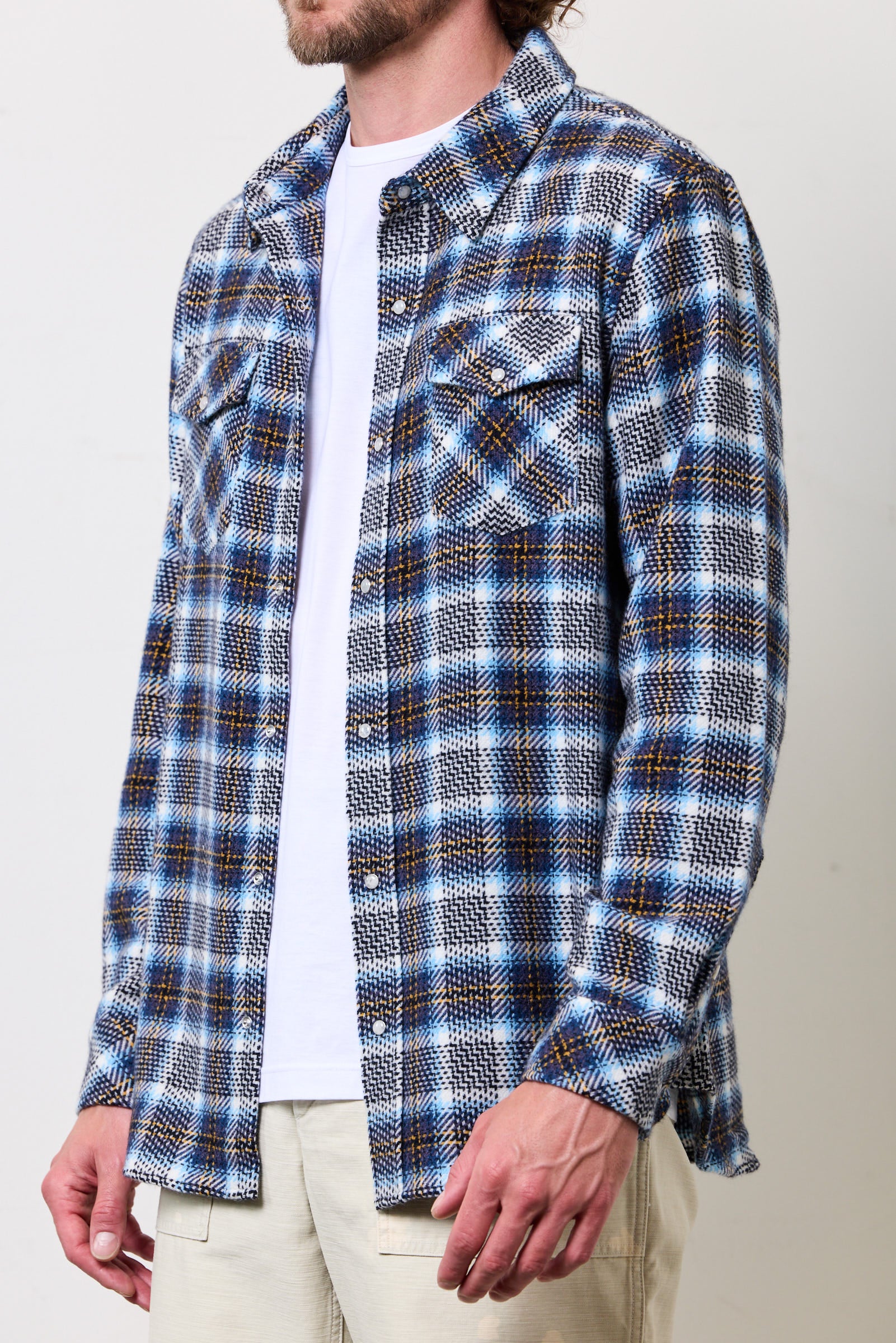 Lightning Storm Tartan Cashmere Shirt