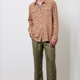 Taupe Ombre Check Cashmere Shirt