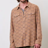 Taupe Ombre Check Cashmere Shirt
