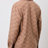Taupe Ombre Check Cashmere Shirt