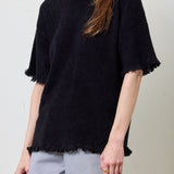 Lace Bias Short in Pinstripe