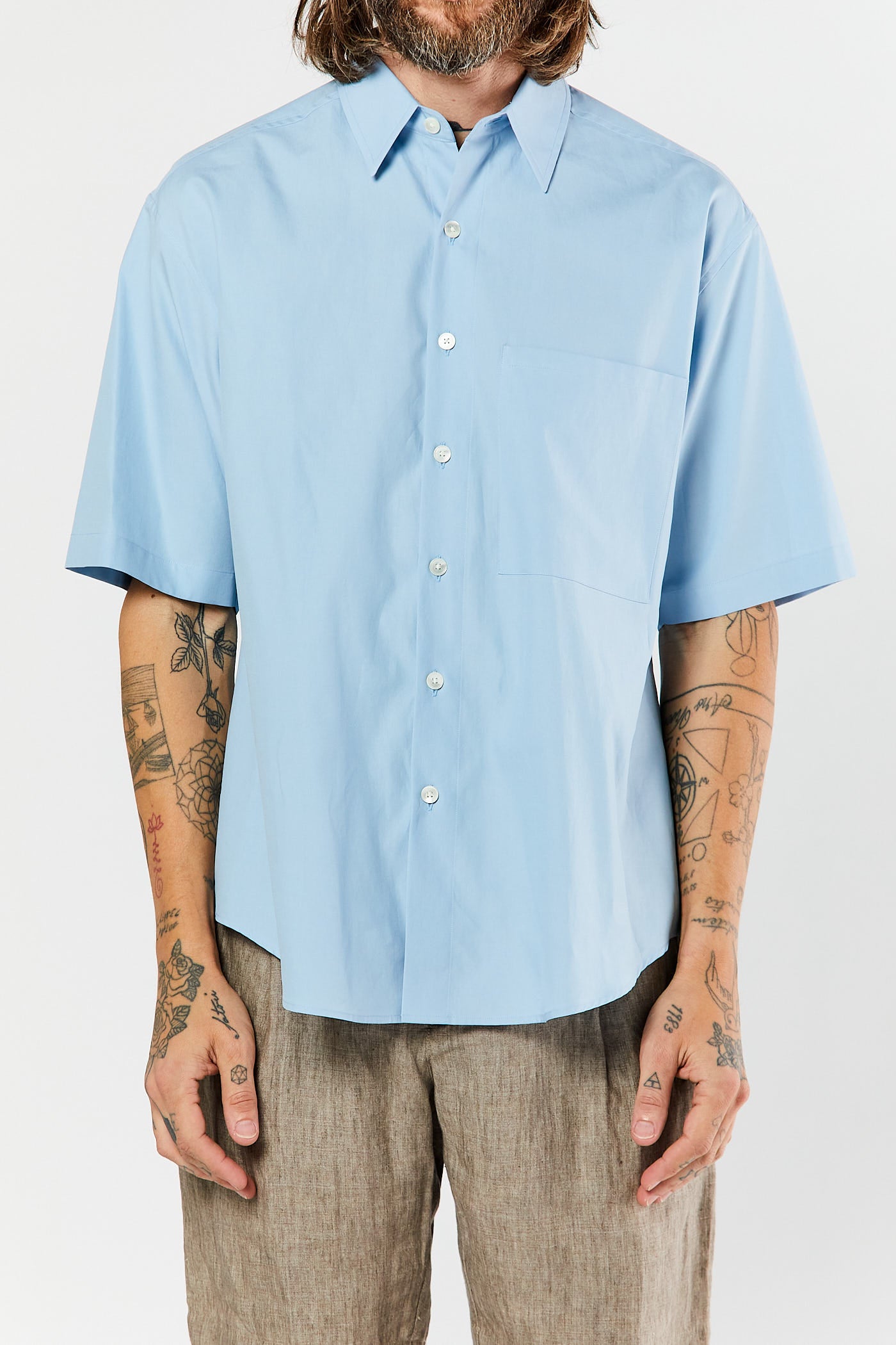 Sax Blue Short Sleeve Shirt