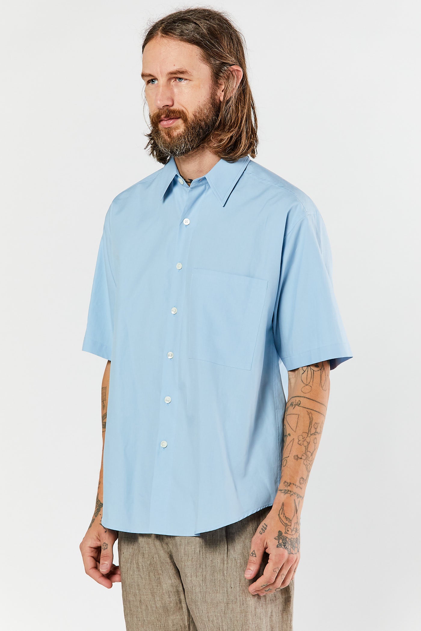 Sax Blue Short Sleeve Shirt