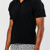 Slim Pleated Polo