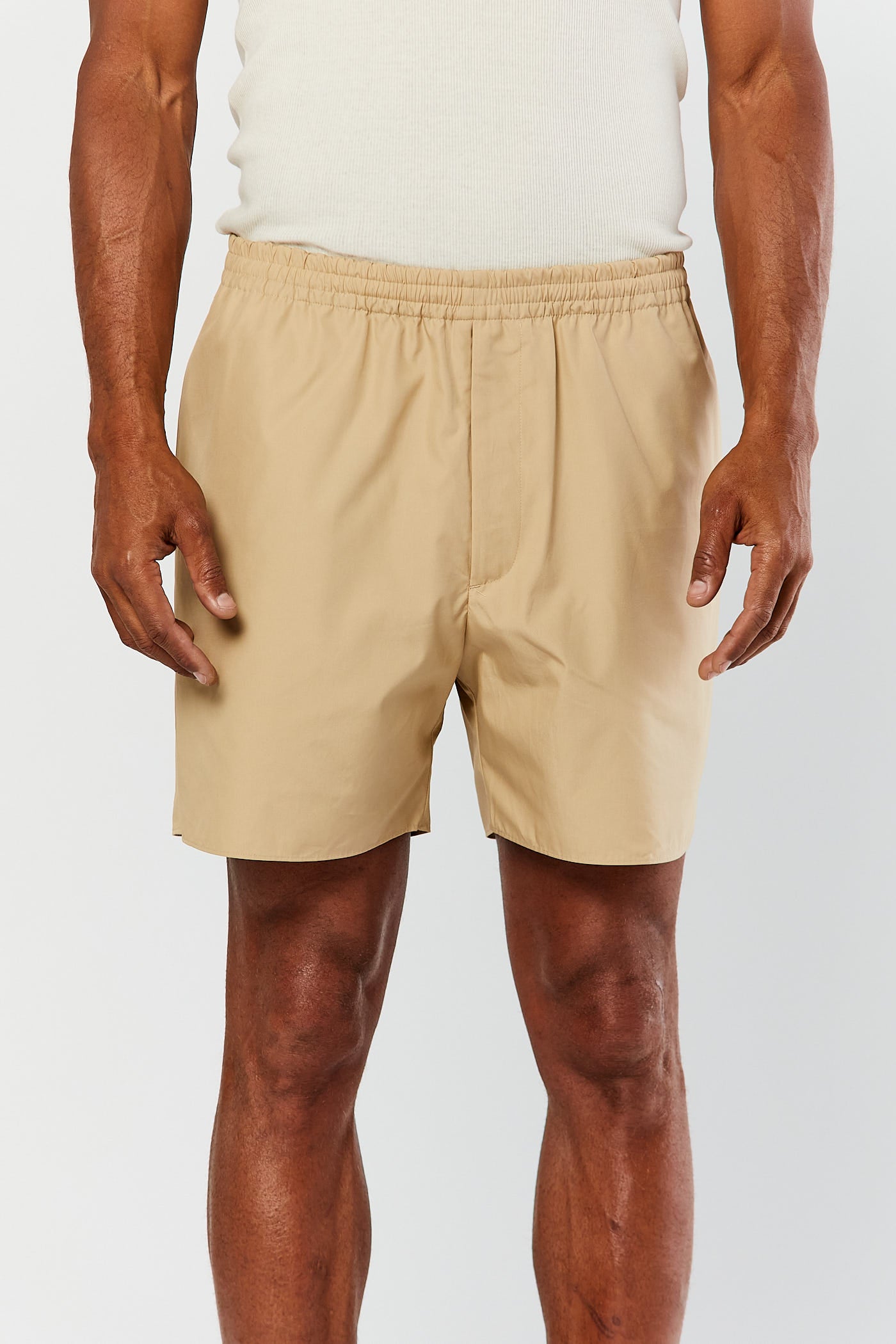 Beige High Count Finx Shorts