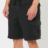 Poplin Cargo Short in Black