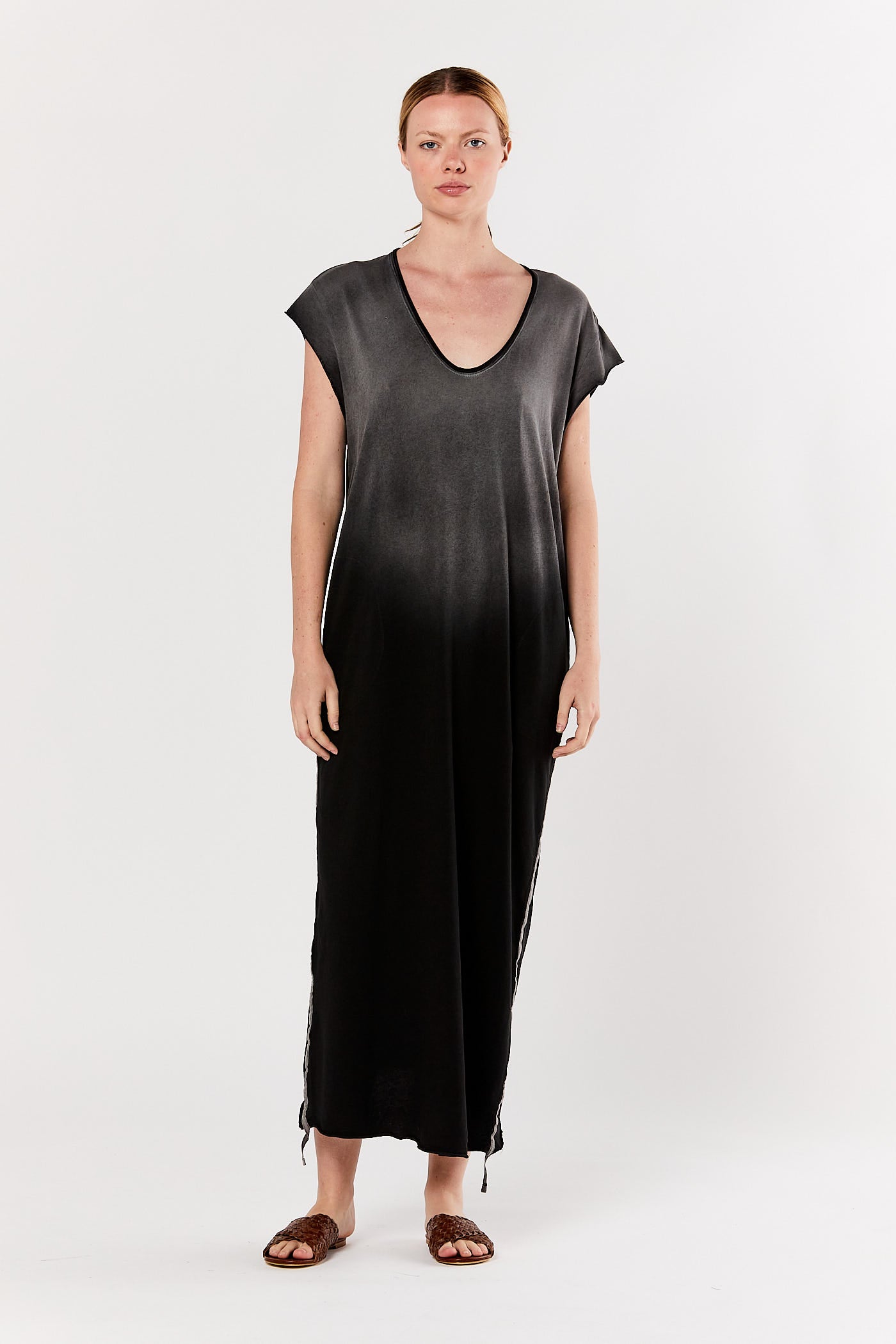 Faded Black Cocoon Maxi Dress