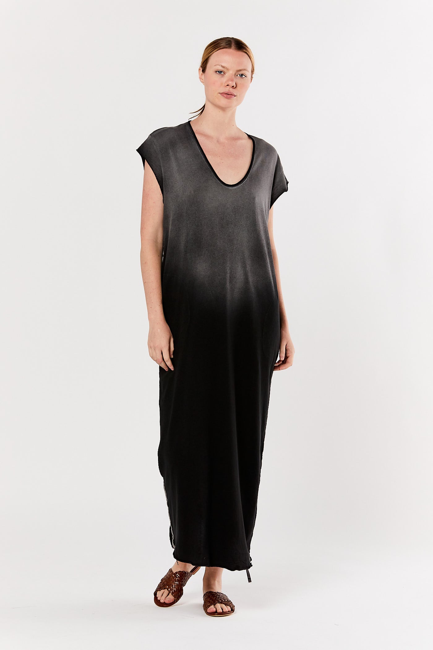 Faded Black Cocoon Maxi Dress