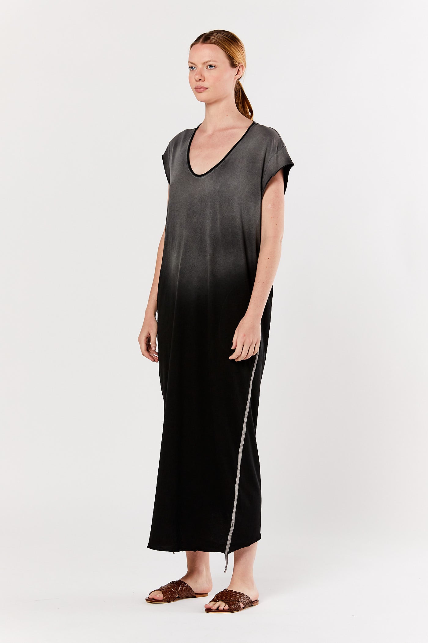 Faded Black Cocoon Maxi Dress