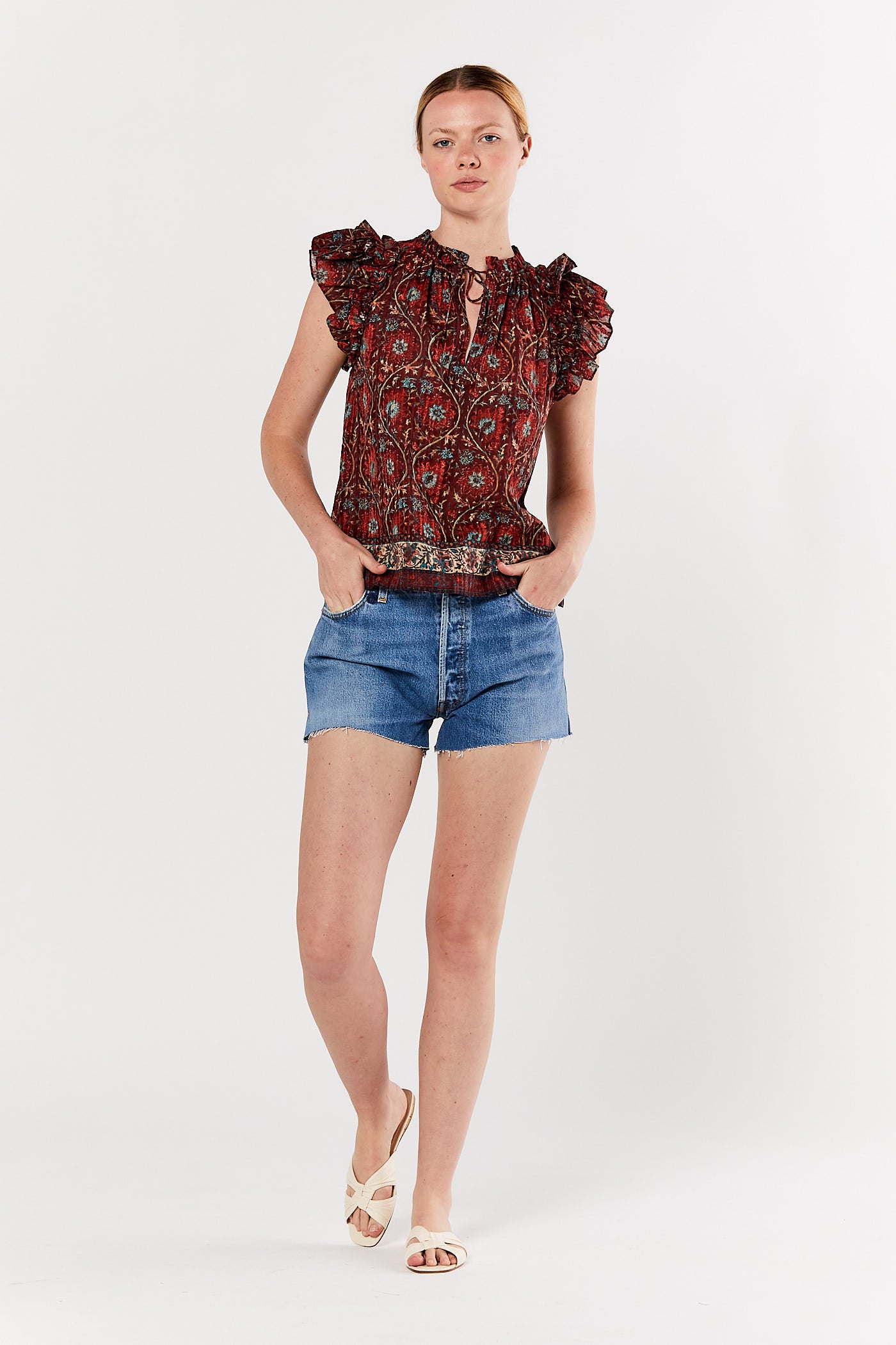 Pomegranate Fleur Top