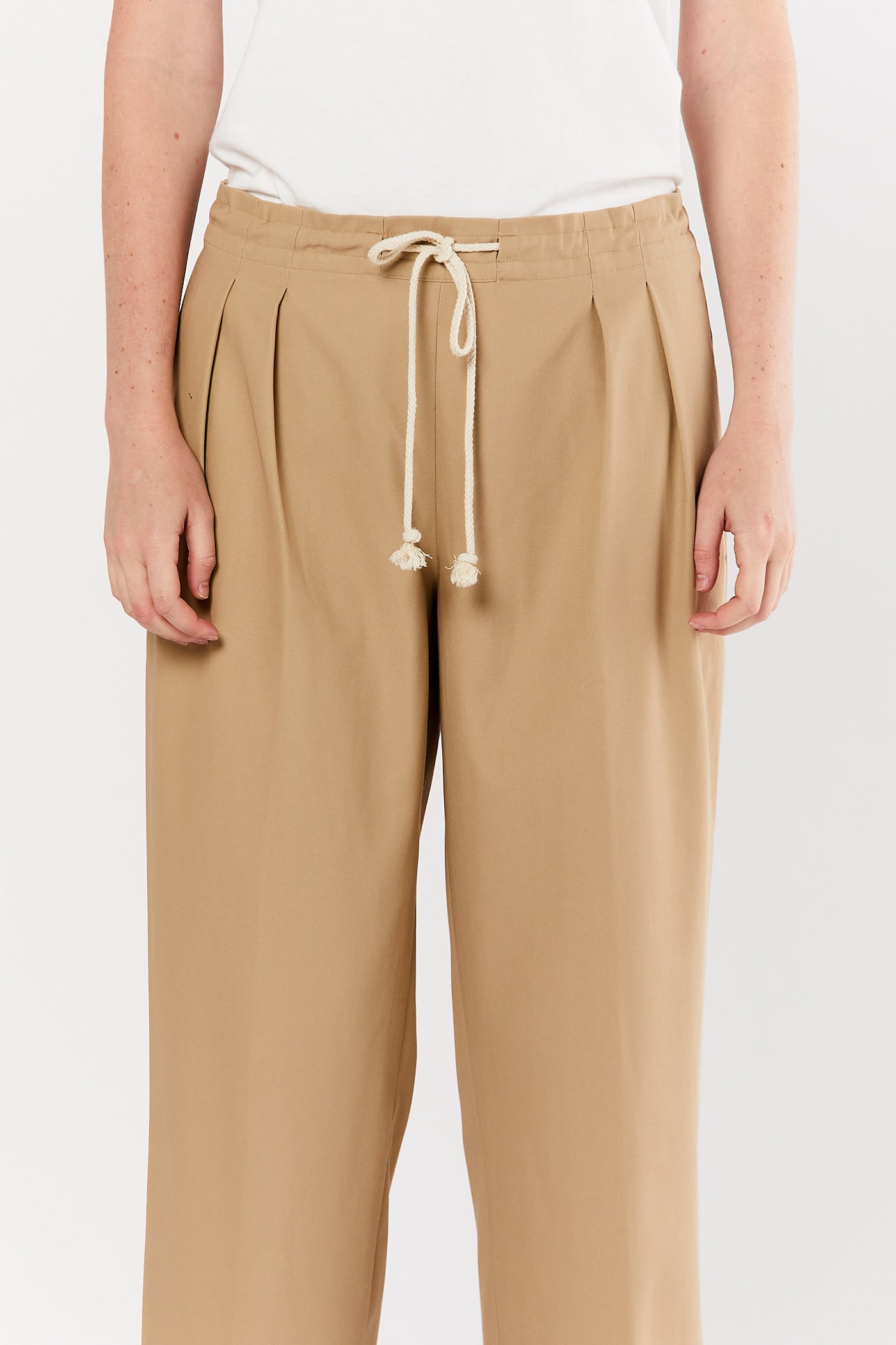 Khaki Elastic Drawstring Pant