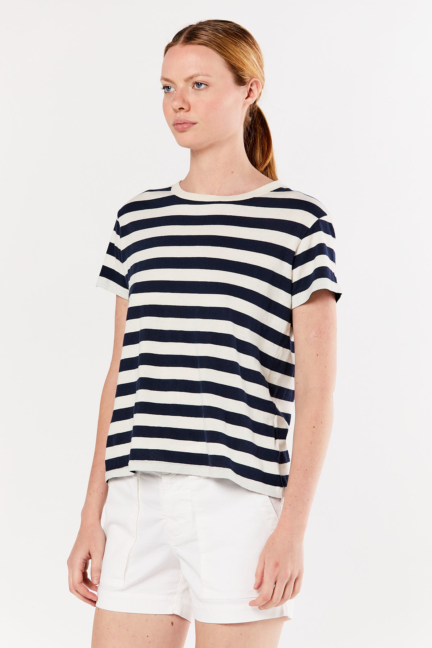 Navy & White Brady Tee