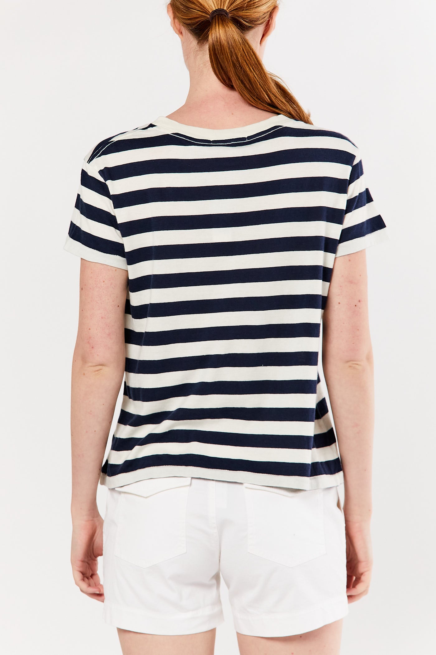 Navy & White Brady Tee