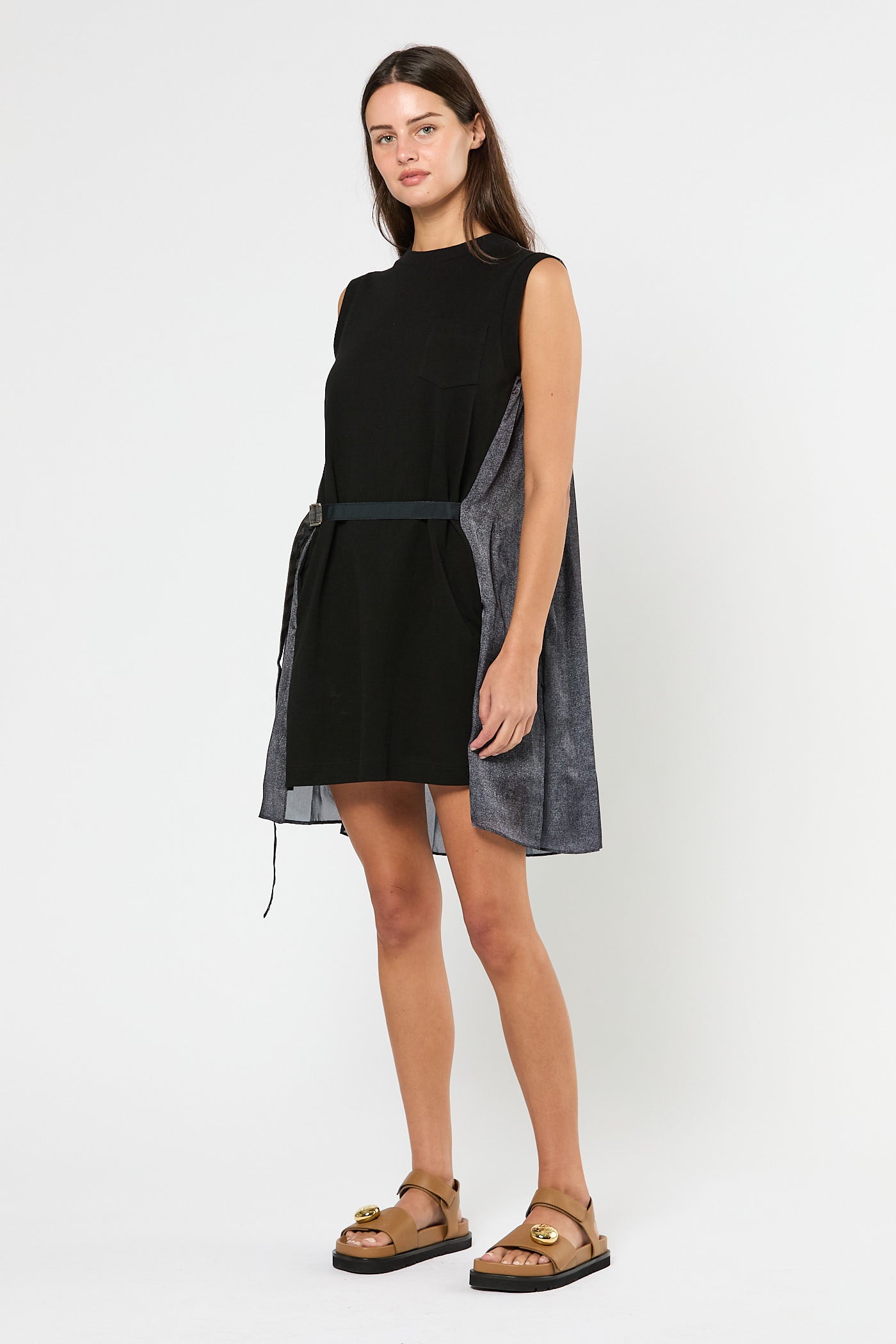 Denim X Cotton Jersey Dress