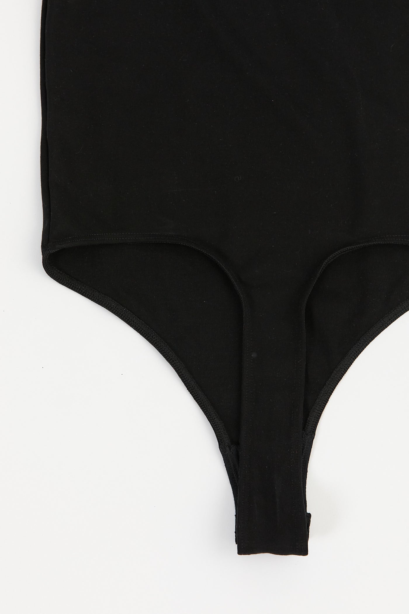 Black bodysuit on a white background