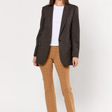 Matte Shine Windowpane Kick Pant