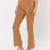 Matte Shine Windowpane Kick Pant