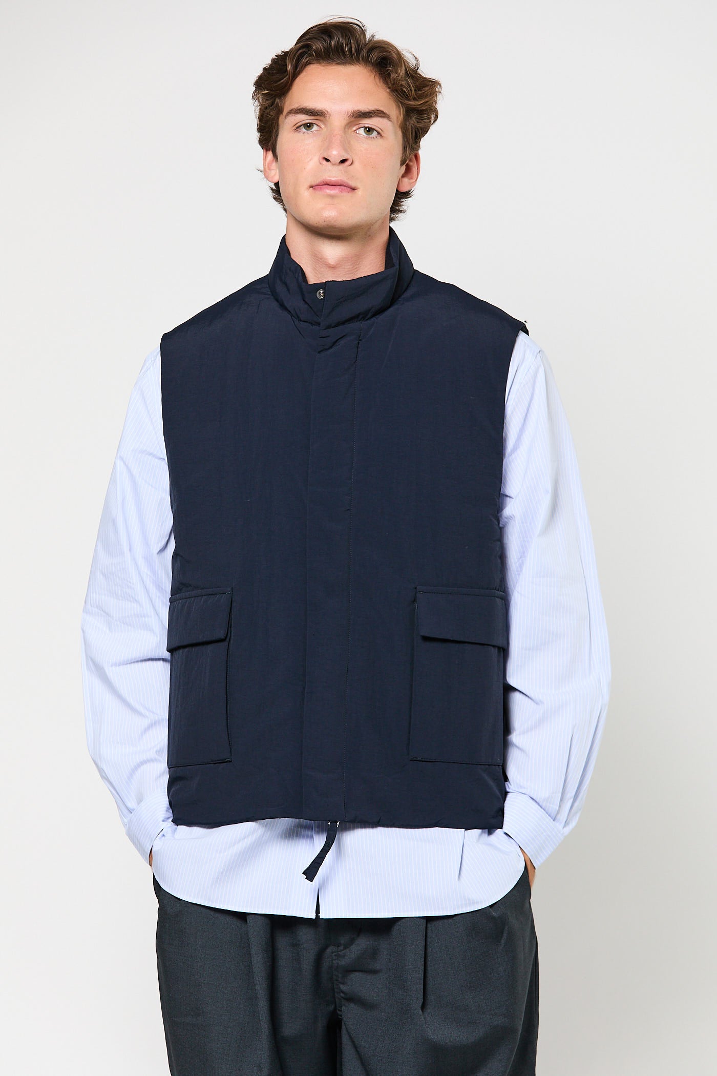 Stand Collar Padded Vest