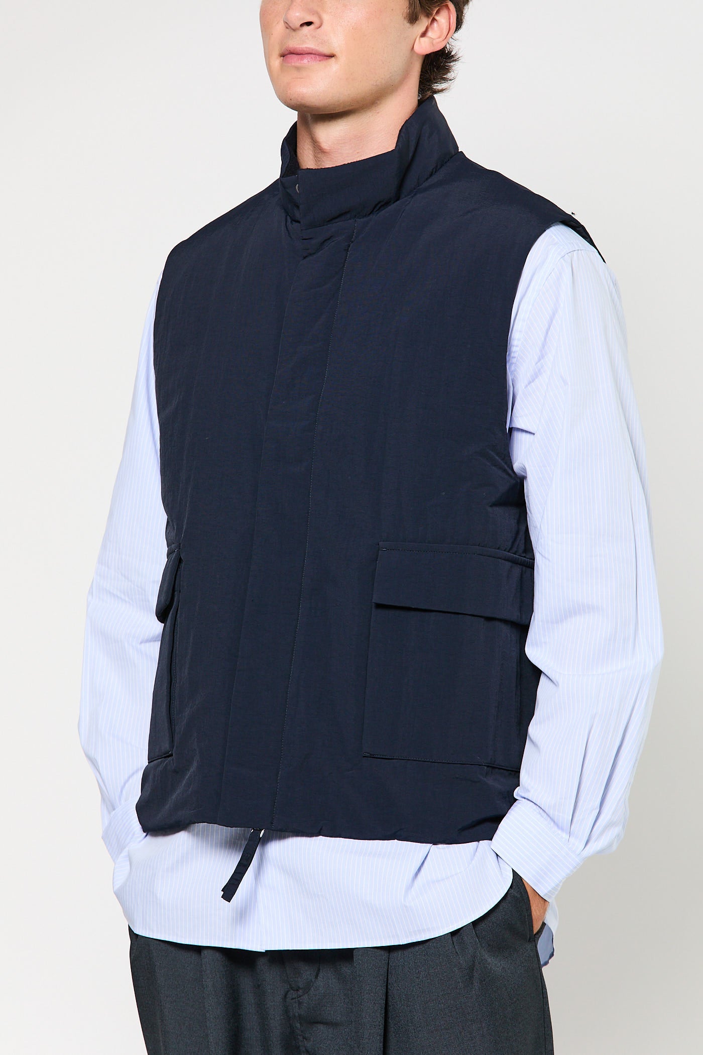 Stand Collar Padded Vest - ByGeorge