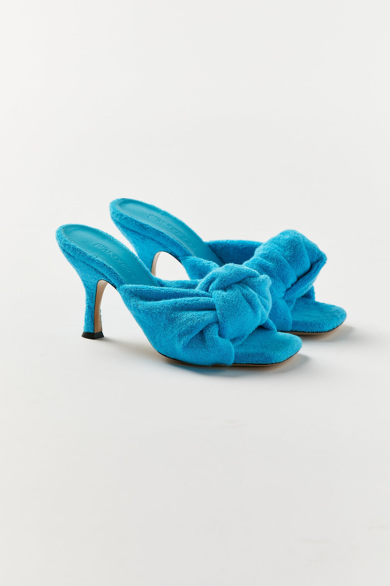 Medium Blue Heeled Knot Sandal