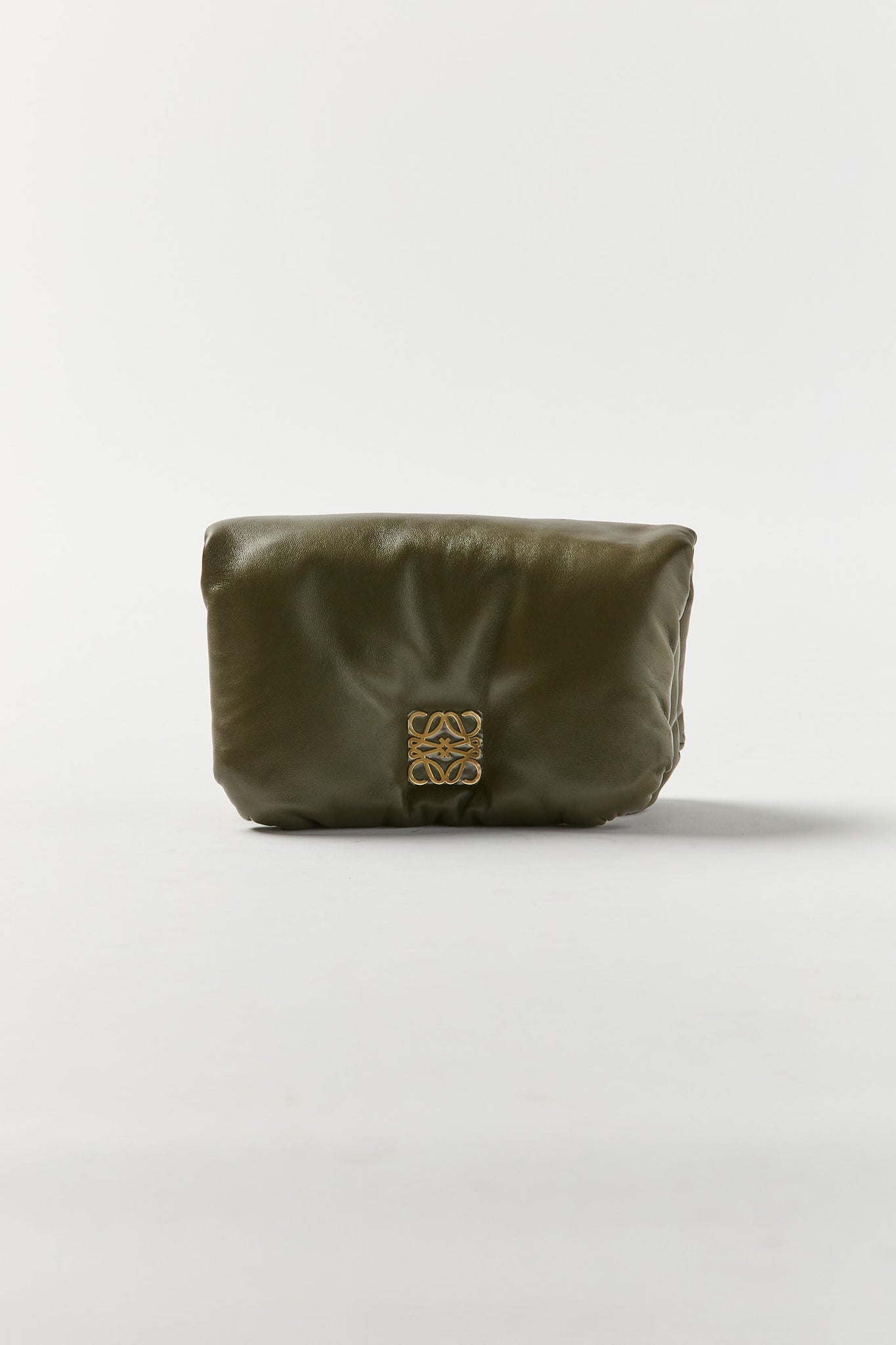 Dark Khaki Goya Puffer Mini Bag