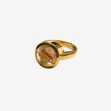 Inverted Rutilated Quartz Cocktail Ring