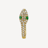 Large Emerald Serpent Earrings