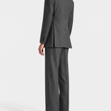 Single-Breasted Suit In Grey Wool Flannel