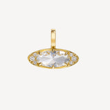 Oval Pendant White Topaz